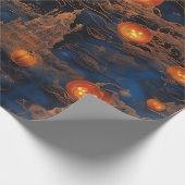 Midnight Jack-O'-Lantern Ball Cadeaupapier (Hoek)