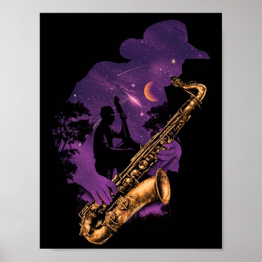 Midnight Jazz Poster (Voorkant)