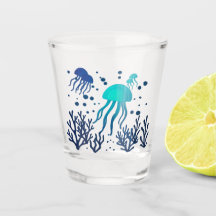 Midnight Jelly | Glowing Ocean Shot Glass Design