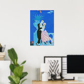 Midnight Kiss Art Deco Poster (Thuiskantoor)