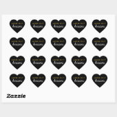 Midnight Kisses Wedding Party Sticker Black Gold (Vel)