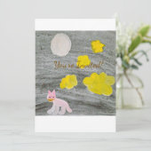 Midnight Kitty Adventure_Invitation Card Kaart (Staand voorkant)