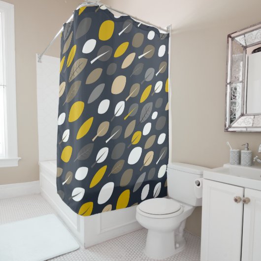 Midnight Leaves Douchegordijn (In situ)