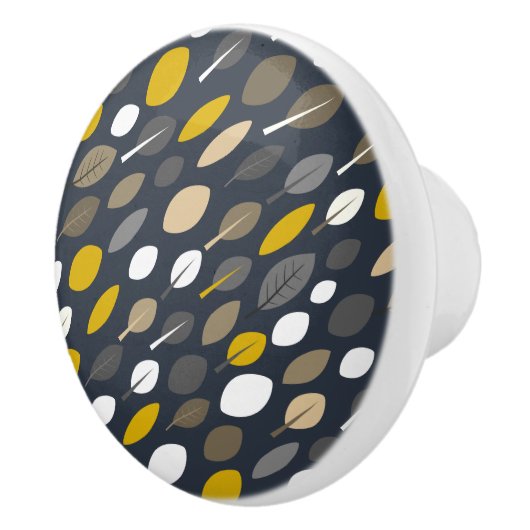 Midnight Leaves Keramische Knop (Rechts)