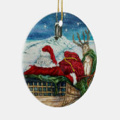 Midnight Magic Submarine Santa Ceramic Ornament (Rechts)