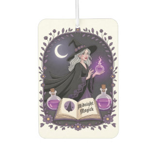 Midnight Magick Illustration of a Young Witch Luchtverfrisser
