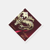 Midnight Masquerade Red Wedding Servet (Hoek)