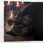 Midnight Masquerade Sweet 16 Party Invitation (Intérieur en premier)