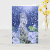 Midnight Masquerade Wenskaart Kaart (Gele Bloem)