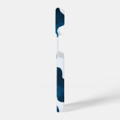 Midnight Meadow: Navy Blue Koe Print iPhone Hoesje (Linkerkant)