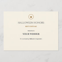 Midnight Merit Bewerkbare Halloween Award Card