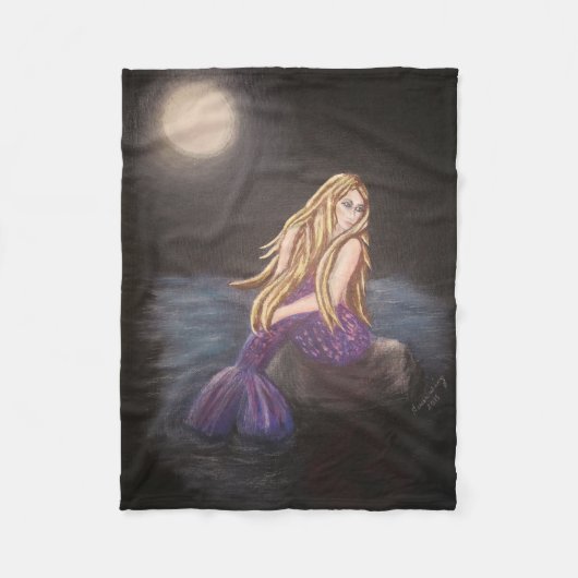 Midnight Mermaid Fleece Blanket (Voorkant)