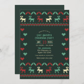 Midnight Mistletoe Ugly Sweater Christmas Party Kaart (Voorkant / Achterkant)