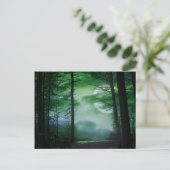 Midnight Moon - Green Briefkaart (Staand voorkant)