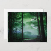 Midnight Moon - Green Briefkaart (Voorkant / Achterkant)