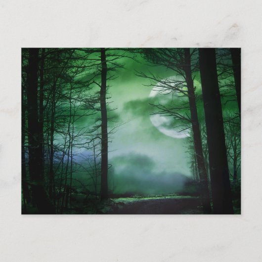 Midnight Moon - Green Briefkaart (Voorkant)