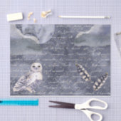Midnight Moon, Owl and Feather Decoupage Tissuepapier (Craft)