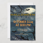 Midnight Moonlight Volwassen Halloween Kaart (Voorkant)