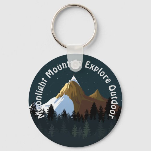 Midnight Mountain Explorer Outdoor Aangepast Sleutelhanger (Voorkant)