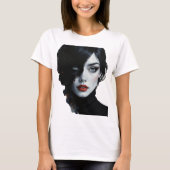 Midnight Muse - Ink-Splash Portret T-shirt (Voorkant)