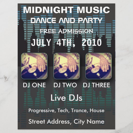 Midnight Music Flyer (Achterkant)