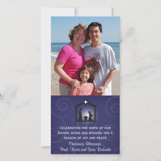 Midnight Nativity Kerstkaart (Voorkant)