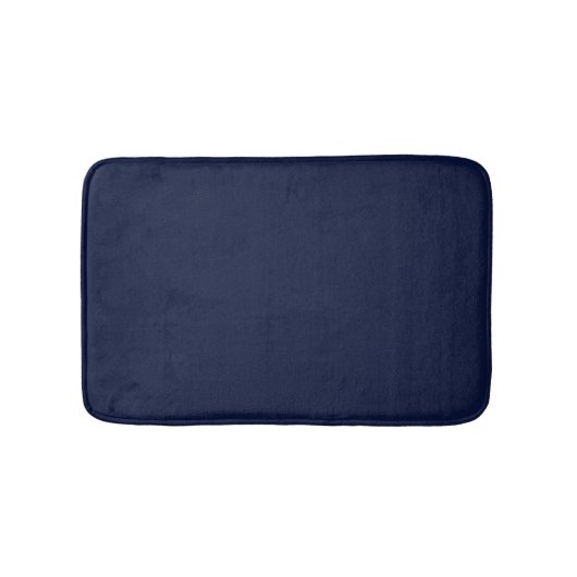 Midnight Navy Blue Solid Color Badmat (Voorkant)