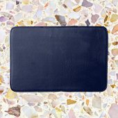 Midnight Navy Blue Solid Color Badmat