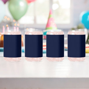 Midnight Navy Blue Solid Color Blikvorm Glas