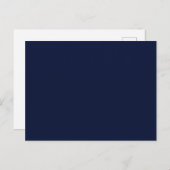 Midnight Navy Blue Solid Color Briefkaart (Voorkant / Achterkant)