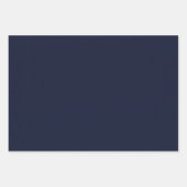 Midnight Navy Blue Solid Color Inpakpapier Vel (Voorkant 3)