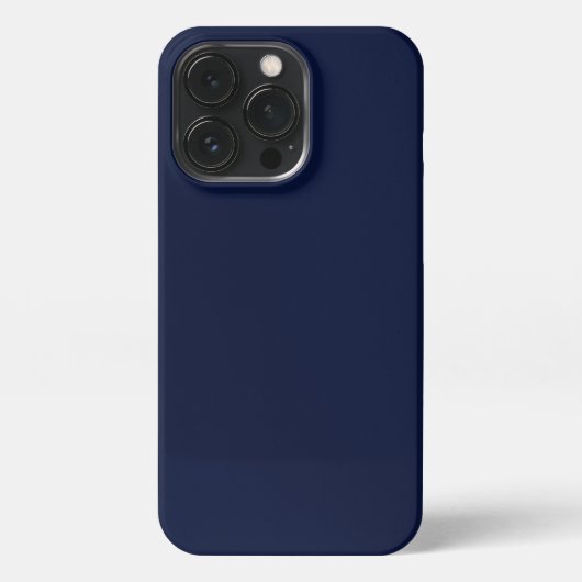 Midnight Navy Blue Solid Color iPhone Hoesje (Achterkant)