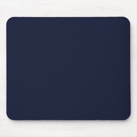 Midnight Navy Blue Solid Color Muismat (Voorkant)