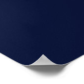 Midnight Navy Blue Solid Color Poster (Hoek)
