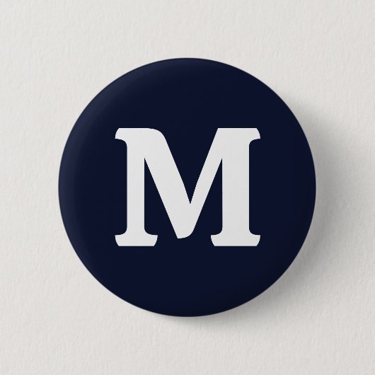 Midnight Navy Blue Solid Color Ronde Button 5,7 Cm (Voorkant)