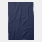 Midnight Navy Blue Solid Color Theedoek (Verticaal)