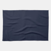 Midnight Navy Blue Solid Color Theedoek (Horizontaal)