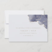 Midnight Navy Gold Elegant Modern Save the Date (Achterkant)