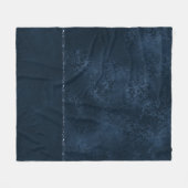 Midnight Navy Romance | Blue Satiny Grunge Damask Fleece Deken (Voorkant (Horizontaal))