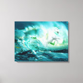 Midnight Ocean Unicorn Uitgerekt Canvas Print (Voorkant)
