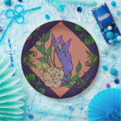 “Midnight Offering” – Botanical Hand & Bloom  Papieren Bordje (Feest)