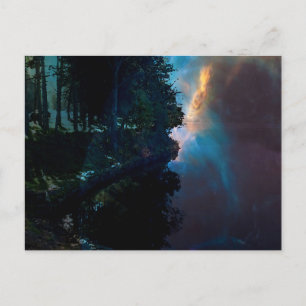 Midnight on the lakeshore briefkaart