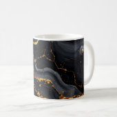 Midnight Onyx & Gold Leaf Abstract MUG (Devant droit)