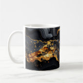 Midnight Onyx & Gold Leaf Abstract MUG (Gauche)