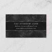 Midnight Onyx Romance | Black Satiny Grunge Damask Visitekaartje (Achterkant)