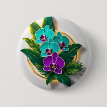 Midnight Orchid Button - Dark Beauty in Bloom Dare