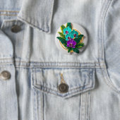 Midnight Orchid Button - Dark Beauty in Bloom Dare (In situ)