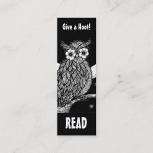 Midnight Owl Book Mark Mini Visitekaartje