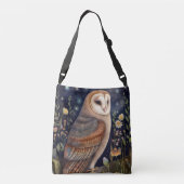 Midnight Owl Canvas tas Cross-Body of Shoulder (Achterkant)