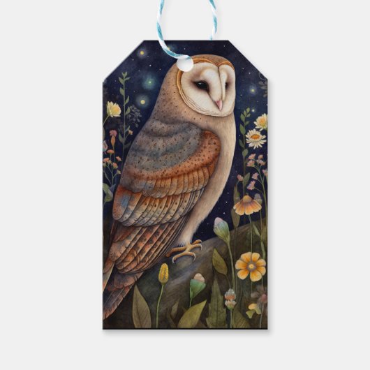 Midnight Owl Gift Label Cadeaulabel (Voorkant)